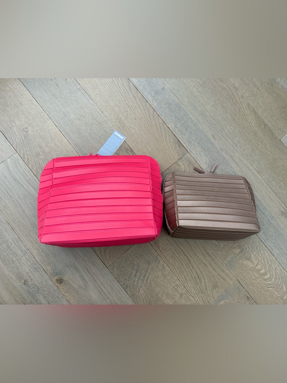 Set of 2 Parallelle Large and Medium Traveler Bag Pouch - Bronze and Tarte
